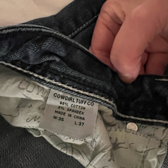 Long 37” inseam! cowgirl tuff straight leg tall jeans - Picture 6 of 6